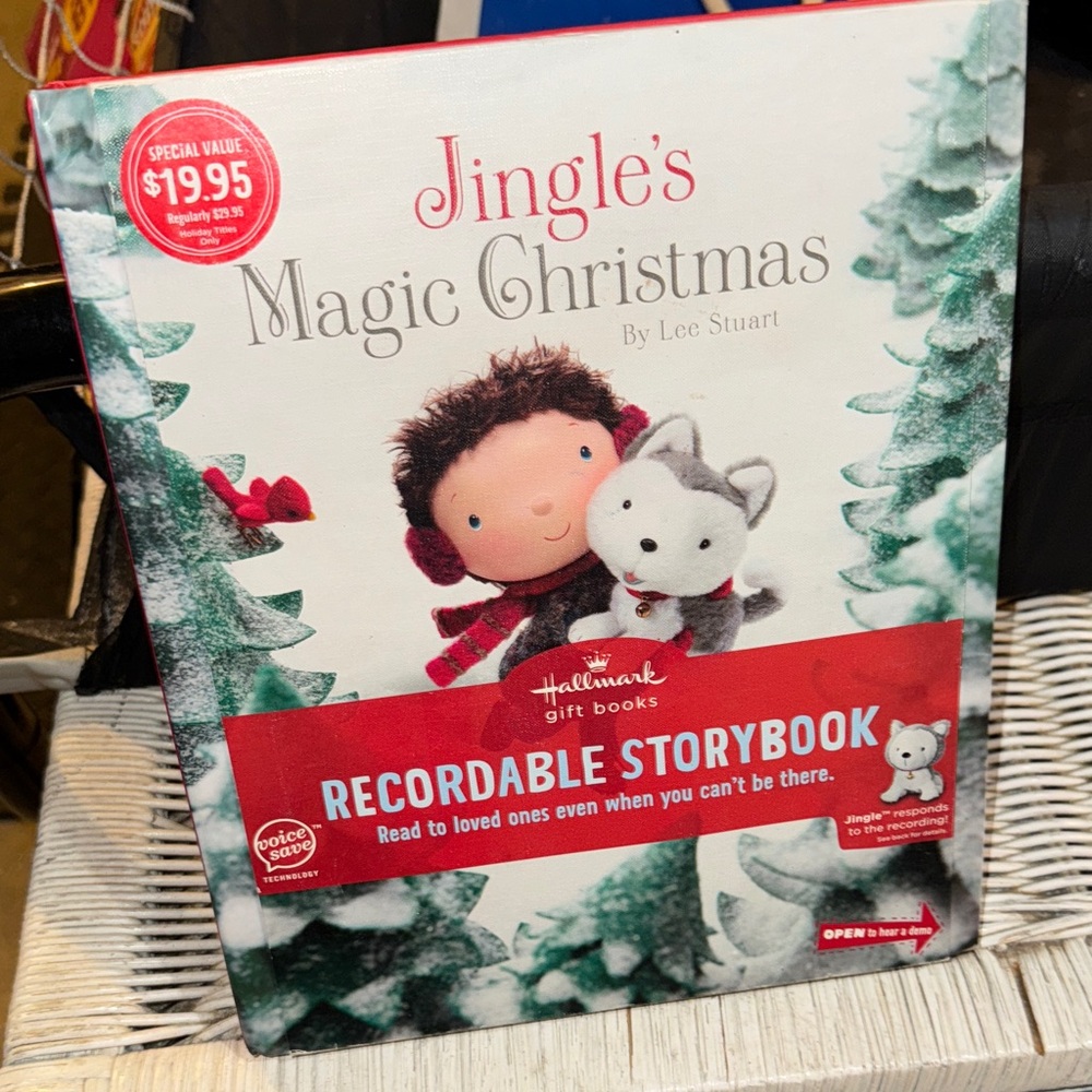 Hallmark Jingle's Magic Christmas Recordable Storybook - Red and White